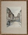 ISIDORE VAN MENS (1890-1985), A STREET IN MORELLA, SPAIN, WATERCOLOUR ON PAPER