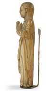 AN INDO-PORTUGUESE CARVED IVORY FIGURE OF THE VIRGIN, GOA,17TH-18TH CENTURY