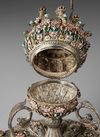 A FINE OTTOMAN PARCEL-GILT ENAMELLED SILVER FILIGREE CENSER, 18TH CENTURY