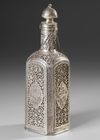 A PERSIAN SILVER FILIGREE AND PIERCED SCENT BOTTLE, QAJAR PERIOD LATE19TH/EARLY 20TH CENTURY