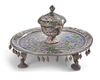 A SILVER ENAMELLED BURNER, INDIA, 19TH CENTURY
