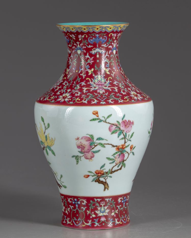 A Chinese famille rose  vase