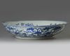 A LARGE CHINESE BLUE AND WHITE 'THREE FRIENDS OF WINTER' CHARGER, MING-STYLE
