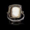 A (PROBABLY) SILVER RING WITH A CARVED CAMEO