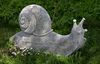 A VERY LARGE LIMESTONE SCULPTED MODEL OF A GARDEN SNAIL
