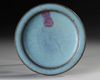 A CHINESE JUNYAO PURPLE-SPLASHED SAUCER DISH, YUAN DYNASTY (1279-1368)