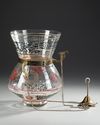 A MAMLUK-STYLE GLASS MOSQUE LAMP,  20TH CENTURY