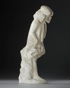 AN ALABASTER SCULPTURE OF A LITTLE GIRL, ART NOUVEAU PERIOD, 1900