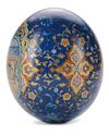 A PAINTED OSTRICH EGG, TURKEY, 20TH CENTURY