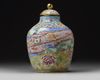 A SMALL CHINESE PAINTED ENAMEL TROMP L'OEIL JAR AND COVER, CHINA, 19TH-20TH CENTURY