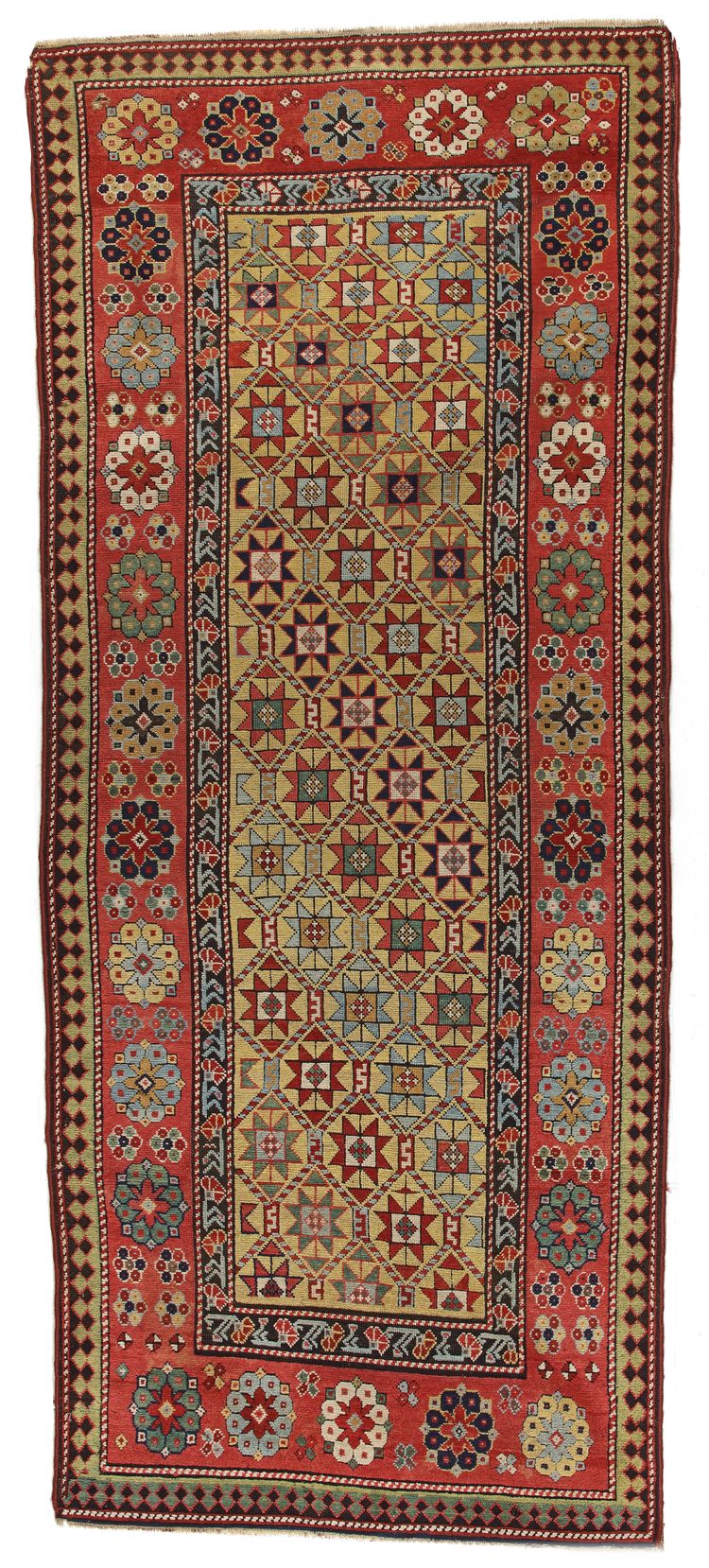 A CAUCASIAN KAZAK RUG, 19TH CENTURY
