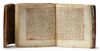 AN ILUMINATED MINIATURE COLLECTION QURAN, INCLUDING DALAAIL U’L KHAYRAAT WA SHAWAARIQ U’L ANWAAR,‘ABI ABD ALLAH MUHAMAD BIN SULAYMAN AL JZWLY, 870 AH/1465 AD COPIED BY AL-IMAM AL-HAJJ HUSSEIN ZAROUQ
