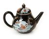 A CHINESE DARK-GROUND FAMILLE ROSE TEAPOT AND COVER, YONGZHENG PERIOD (1723-1735)