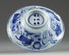 A Chinese blue and white 'Eight Horses of Mu Wang' conical bowl