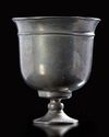 A RARE PLAIN SILVER STEM CUP, CHINA, TANG DYNASTY (AD 618-907)