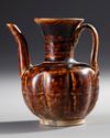 A CHINESE CIZHOU-TYPE BROWN-GLAZED EWER,SONG DYNASTY OR LATER