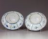 TWO CHINSES BLUE AND WHITE DISHES,WANLI PERIOD, (1573-1619)