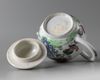 A CHINESE FAMILLE ROSE 'COCKEREL' TEAPOT AND COVER, YONGZHENG PERIOD (1723-1735)