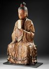A LARGE WOODEN FIGURE, CHINA, MING PERIOD (1368–1644)