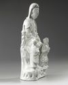 A Chinese Dehua white-glazed figure of Guanyin