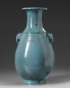 A robins egg glazed vase