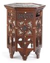 A DAMASCUS MOTHER-OF-PEARL INLAID WOOD OCCASIONAL TABLE  SYRIA, LATE 19TH CENTURY