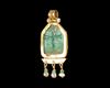 A BYZANTINE GOLD PENDANT WITH EMERALD CHI-RHO INTAGLIO 6TH-8TH CENTURY AD