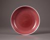 A copper-red-glazed dish