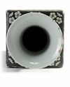 A Chinese famille noir square-section vase