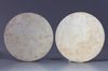 Two Chinese famille verte circular plaques