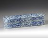 A CHINESE BLUE AND WHITE PEN BOX AND COVER FOR THE ISLAMIC MARKET, CHINA, 20TH CENTURY