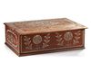 AN INDIAN BONE INLAID WOODEN WRITING BOX, 19TH-20TH CENTURY