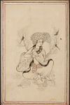 A SAFAVID-STYLE PERSIAN MINIATURE PAINTING OF A SEATED LADY, 19TH/20TH CENTURY