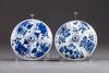 A matched pair of Chinese blue and white tureens with covers