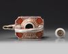 A JAPANESE IMARI-ARCH-HANDLES TEAPOT AND COVER, 19TH CENTURY