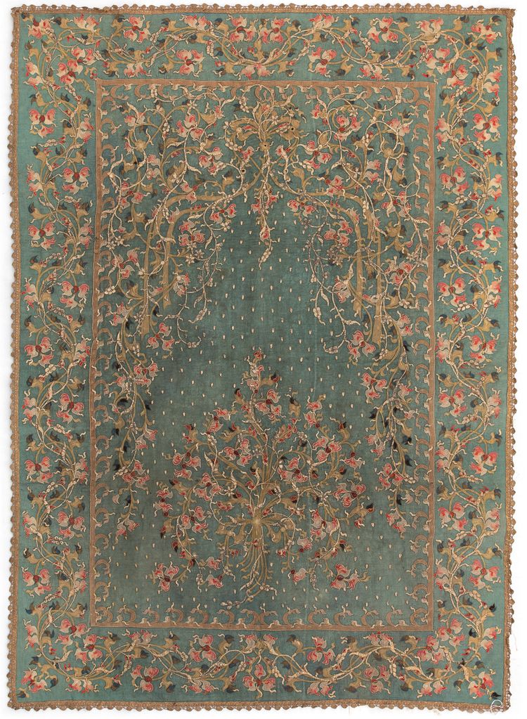 A BANYA LUKA EMBROIDERED AND APPLIQUE PANEL, OTTOMAN, EARLY 19TH CENTURY