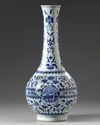 A Chinese blue and white bottle vase