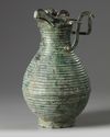 A large Chinese bronze hinged ewer and cover