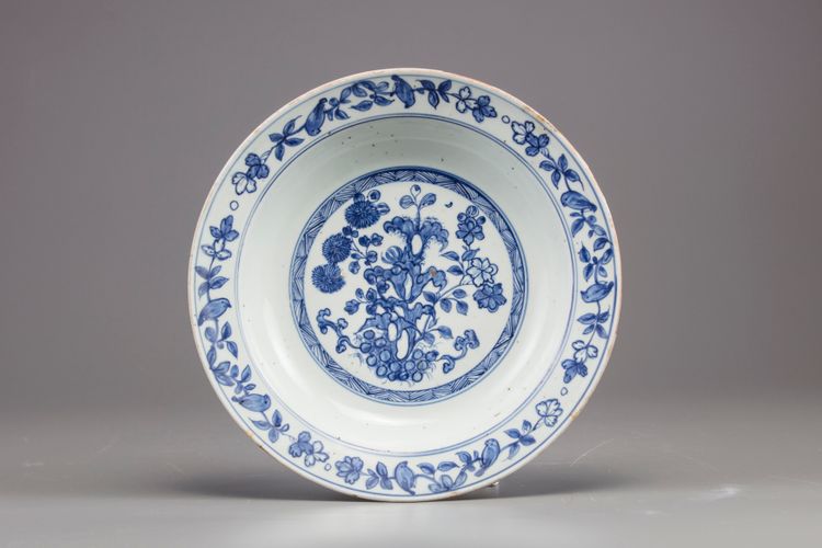 A Chinese blue and white plate