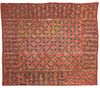 AN URA TUBE SILK EMBROIDERED LINEN PANEL (SUZANI), CENTRAL ASIA,19TH CENTURY