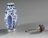 A CHINESE BLUE AND WHITE SNUFF BOTTLE, 19TH CENTURY