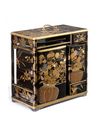 Exceptional and important black lacquered picnic-set (hanami bento)