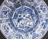 A Chinese blue and white 'Kraak porselein' deer plate