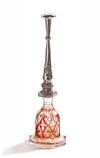 AN ISLAMIC MARKET BOHEMIAN GLASS WITH SILVER MOUNT, 19TH CENTURY