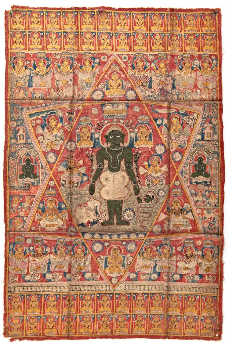 A JAIN PATA OF PARSHVANATHA GURAJAT, INDIA, 17TH CENTURY
