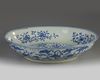 A LARGE CHINESE BLUE AND WHITE 'THREE FRIENDS OF WINTER' CHARGER, MING-STYLE