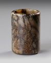A BROWN JADE BRUSH HOLDER, CHINA, SONG DYNASTY. (960–1279)