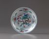 A Chinese doucai saucer