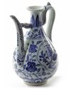 A CHINESE BLUE AND WHITE EWER, QING DYNASTY (1644-1911)