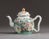 A Chinese famille rose teapot and cover